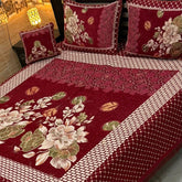 Fancy Velvet Bed Sheet Set - 4 Pieces  FVB 212